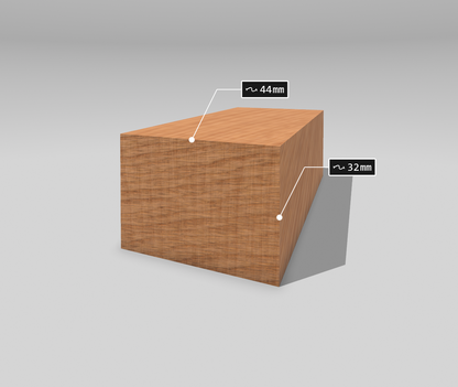 Hardwood PAR size: 32x44mm