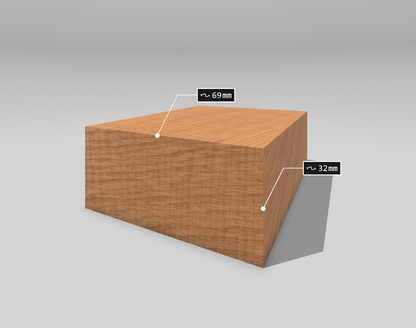 Hardwood PAR size: 32x69mm