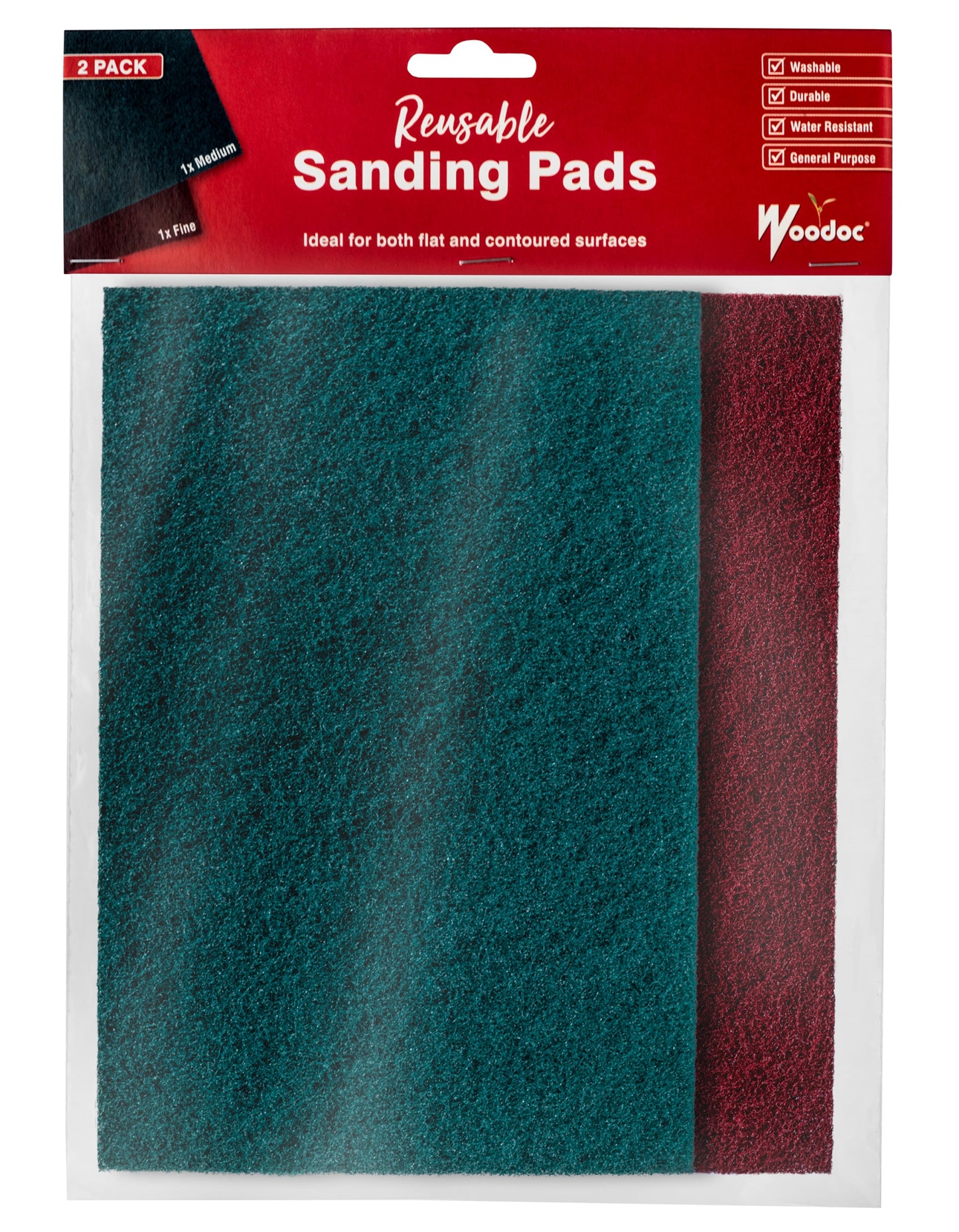 Woodoc Reusable Sanding Pads 2 pack